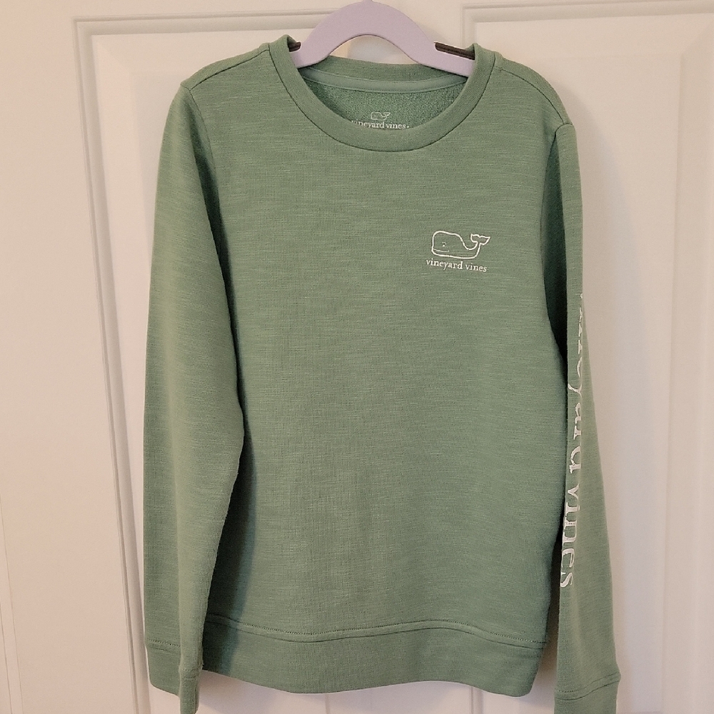 Worn Once Boys Green Vineyard Vines Terry Lined Sweatshirt Size S (8/10)
